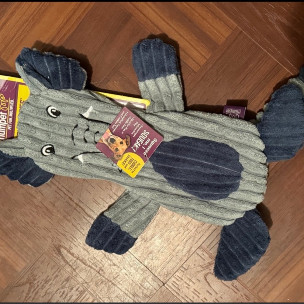 Gray and Blue Dog Toy